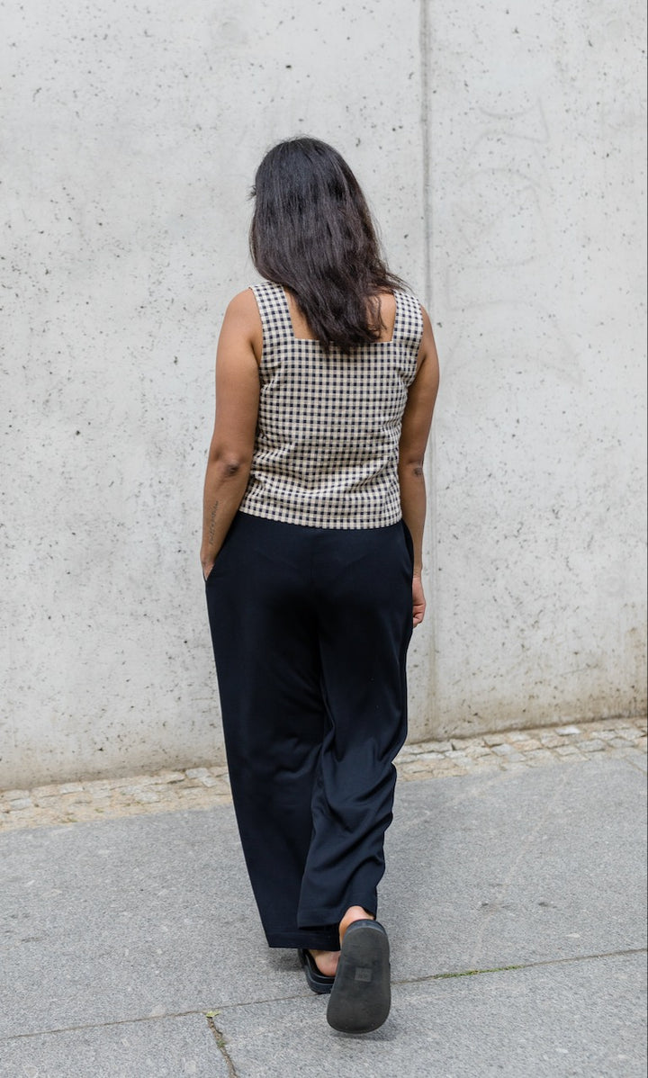 High Waist Culotte aus Viskose - abricot coco