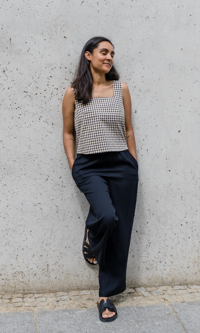 High Waist Culotte aus Viskose - abricot coco