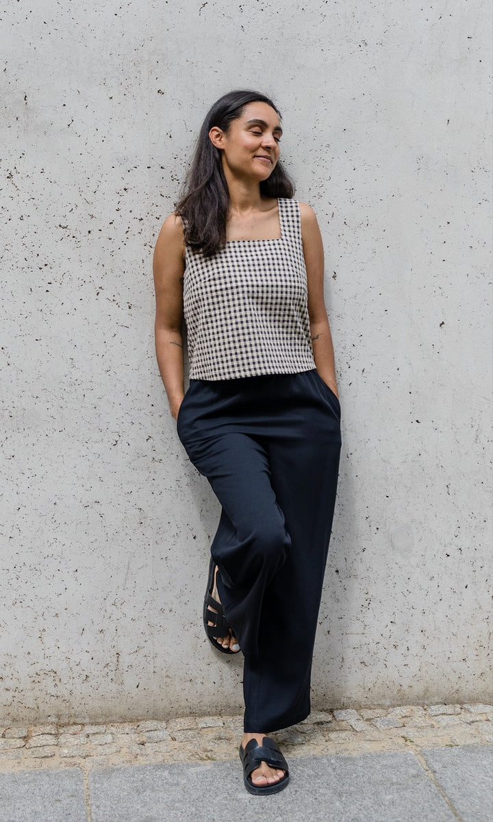 High Waist Culotte aus Viskose - abricot coco