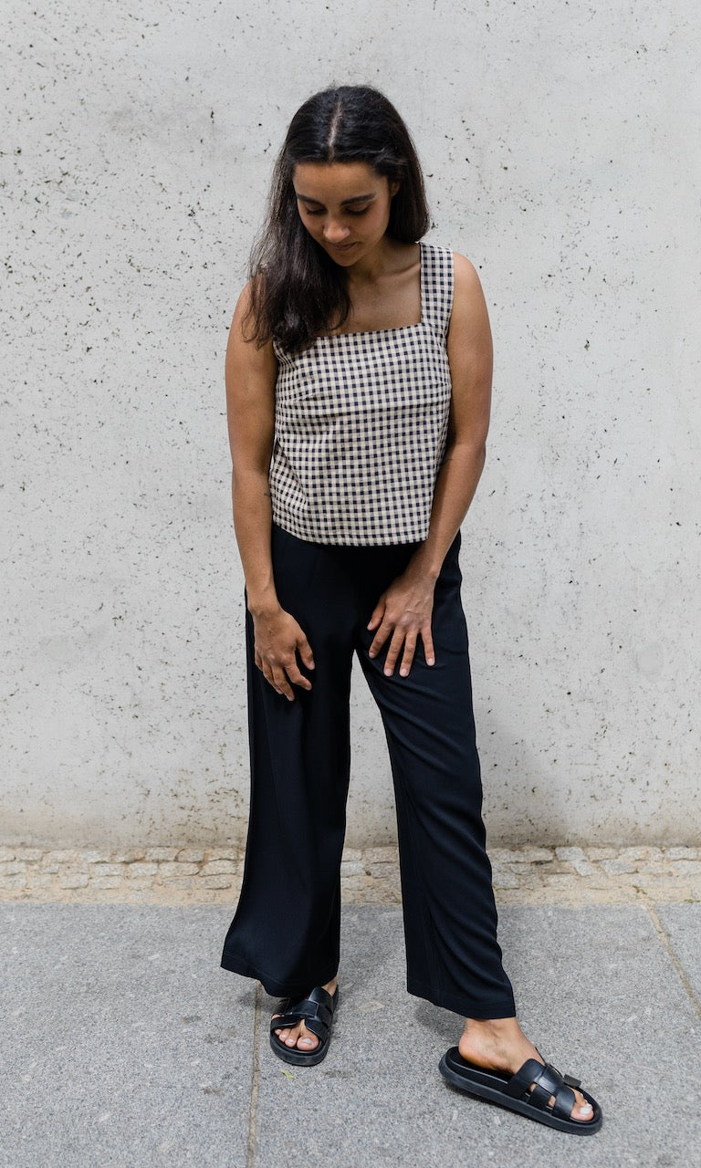 High Waist Culotte aus Viskose - abricot coco