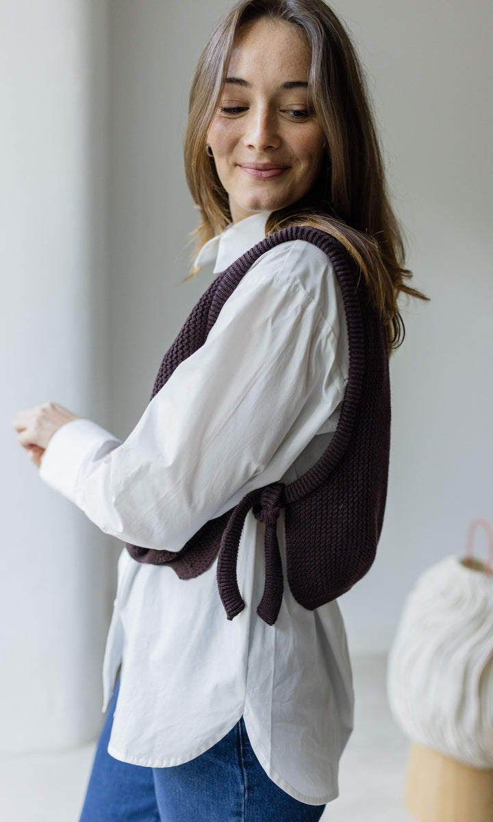 Pullunder mit seitlichem Bindedetail