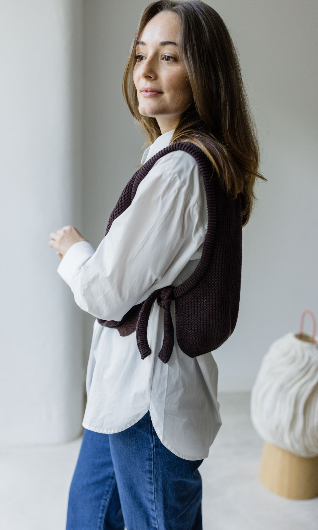 Pullunder mit seitlichem Bindedetail