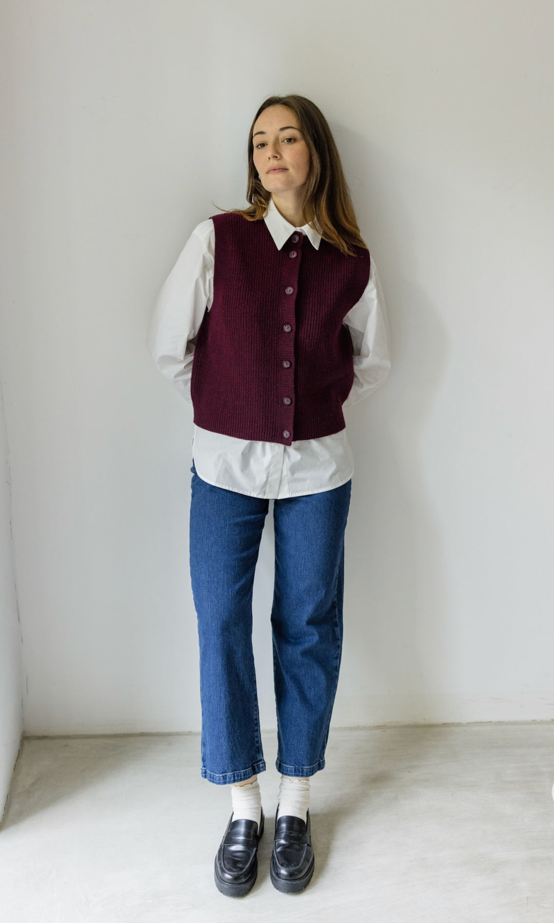 Strickweste KIKO mit Knöpfen