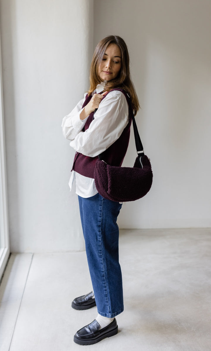 Schafwoll Crossbody Bag mit Handwärmer (Schurwolle)