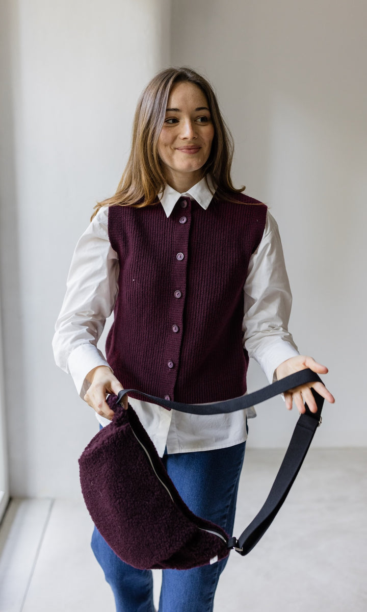 Schafwoll Crossbody Bag mit Handwärmer (Schurwolle)