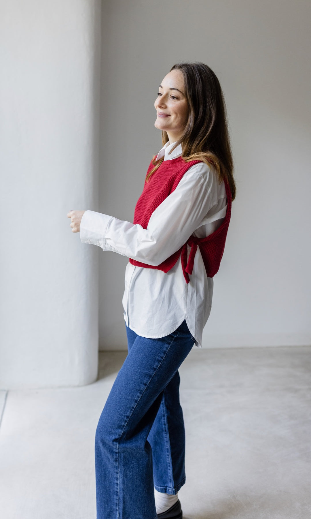 Pullunder mit seitlichem Bindedetail