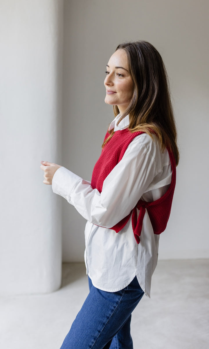 Pullunder mit seitlichem Bindedetail