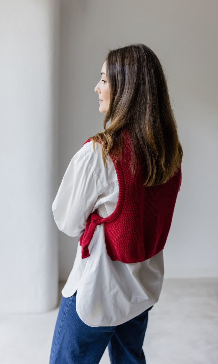 Pullunder mit seitlichem Bindedetail