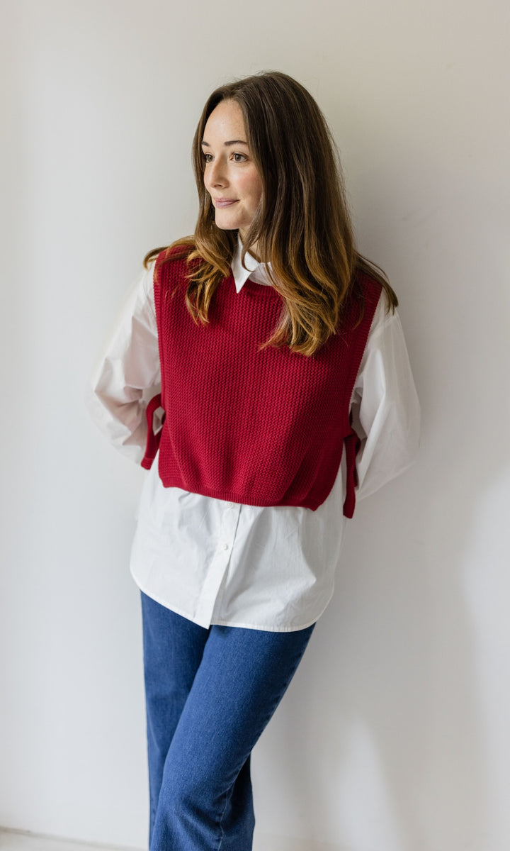 Pullunder mit seitlichem Bindedetail