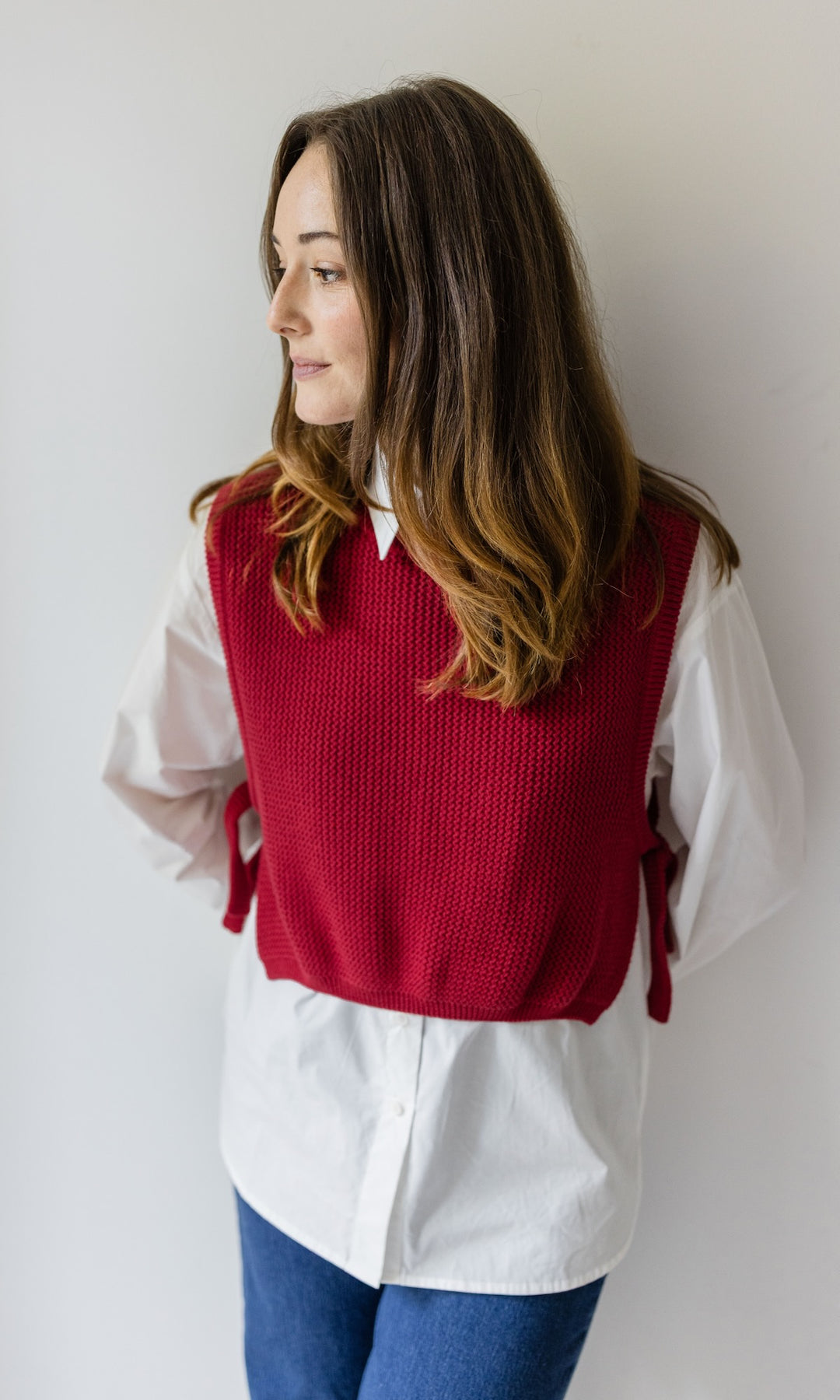 Pullunder mit seitlichem Bindedetail