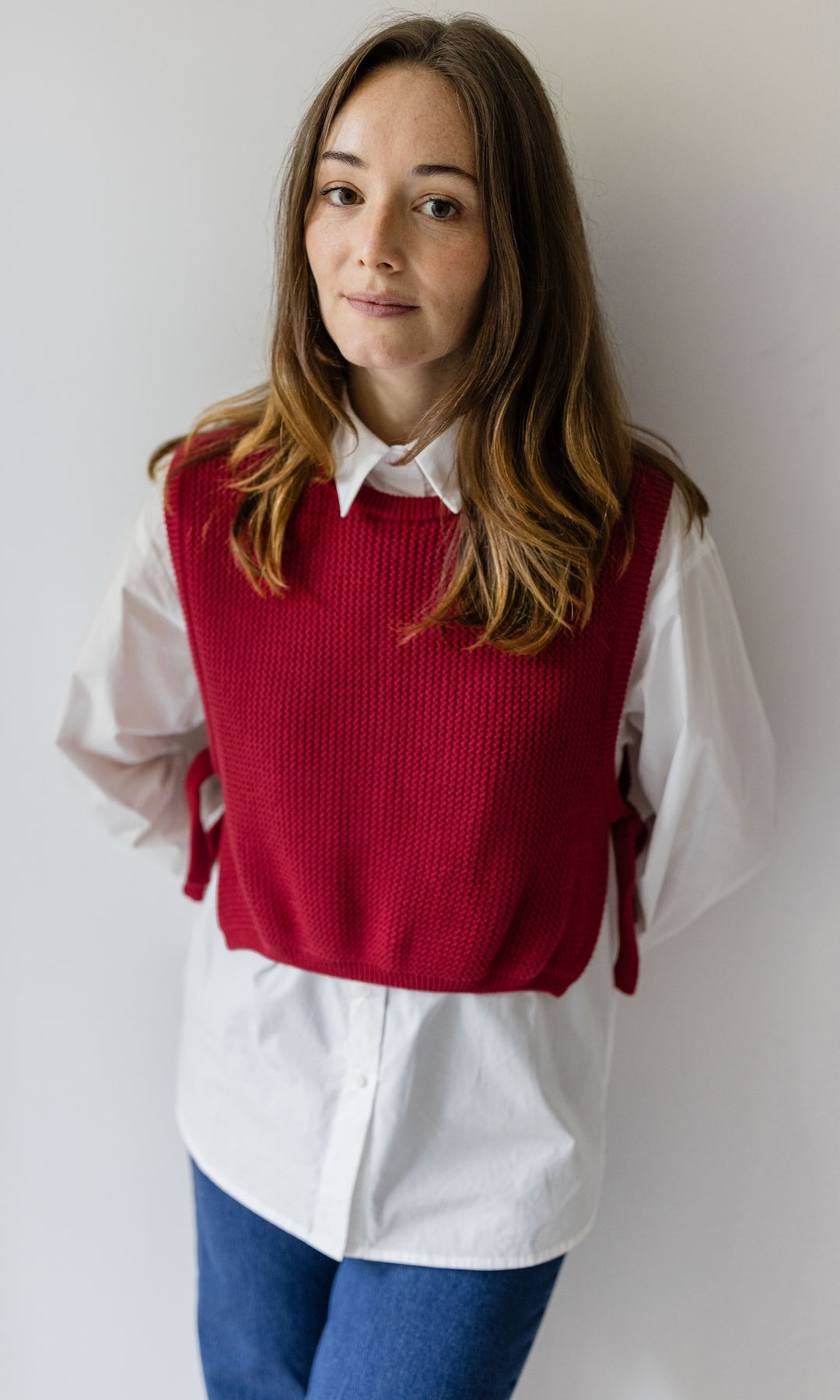 Pullunder mit seitlichem Bindedetail