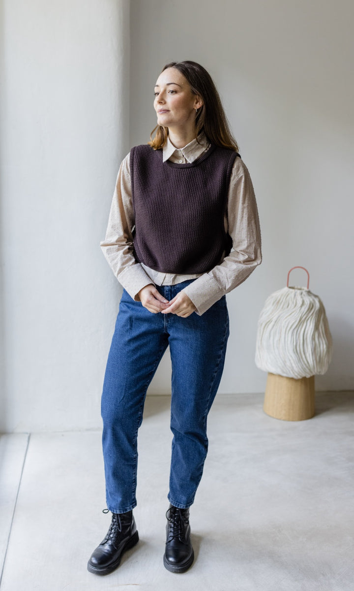 Pullunder mit seitlichem Bindedetail