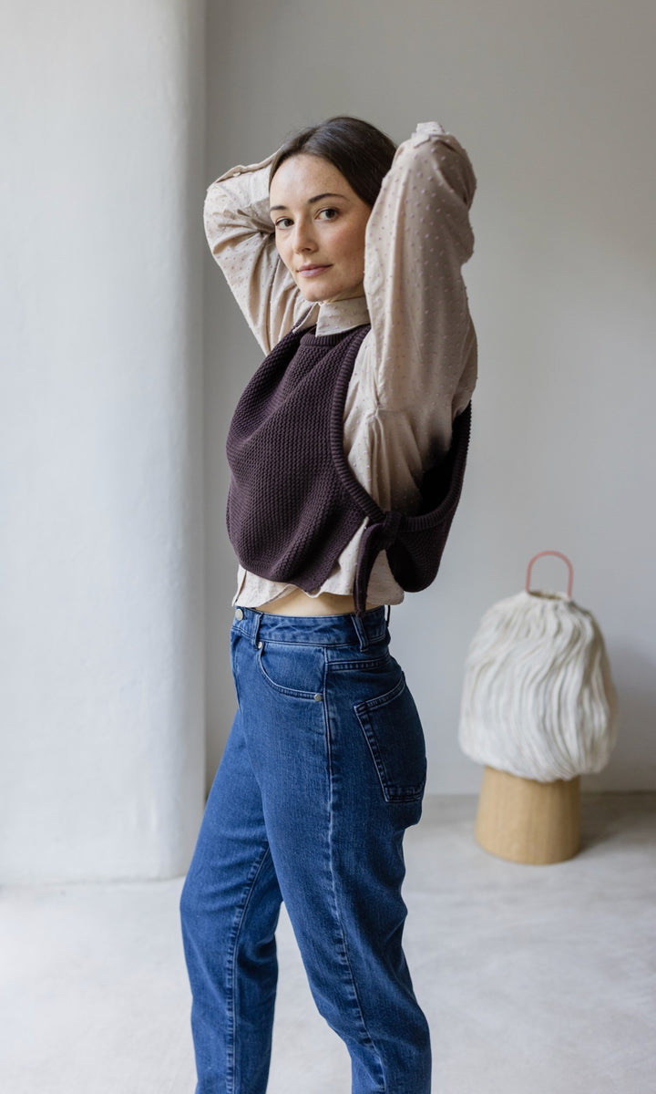 Pullunder mit seitlichem Bindedetail