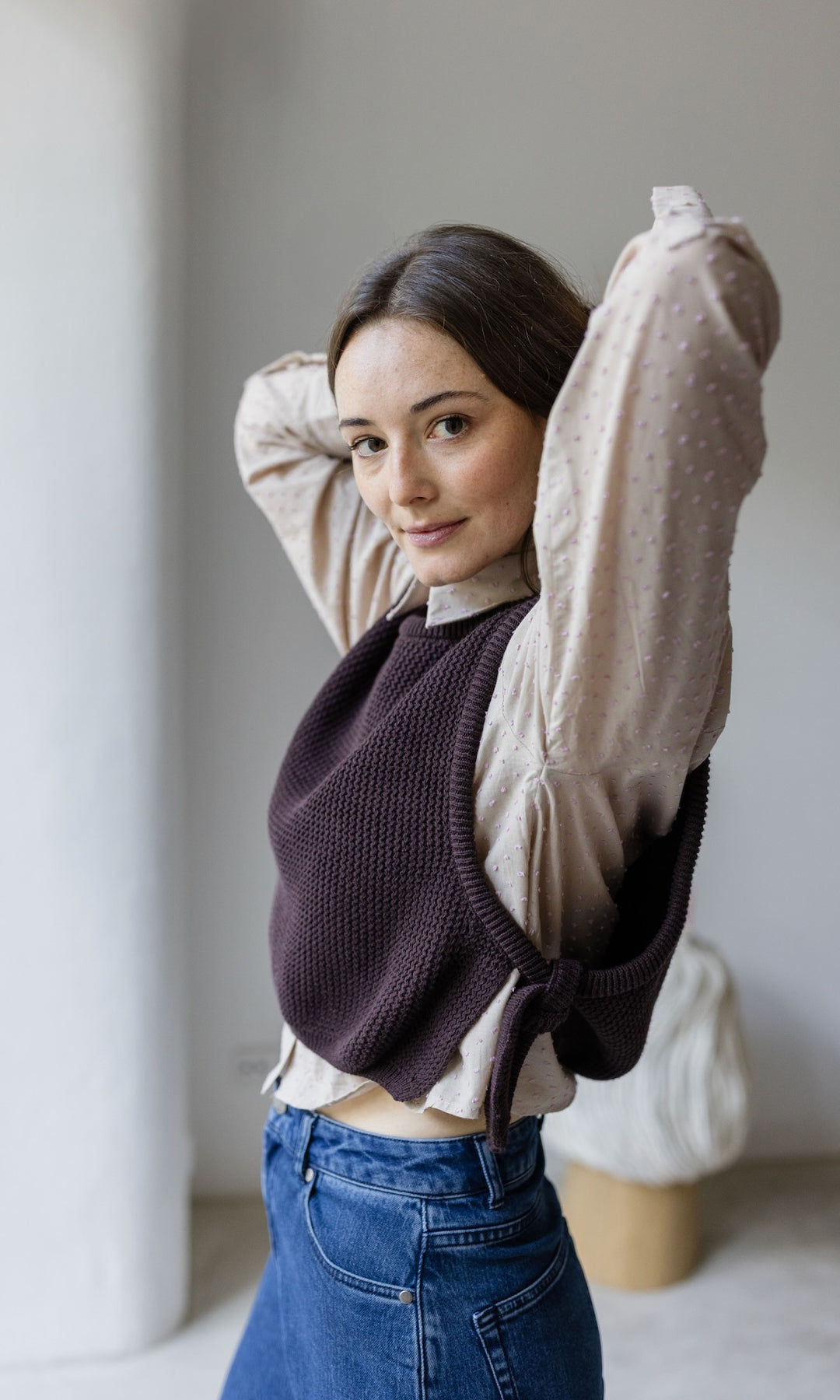 Pullunder mit seitlichem Bindedetail