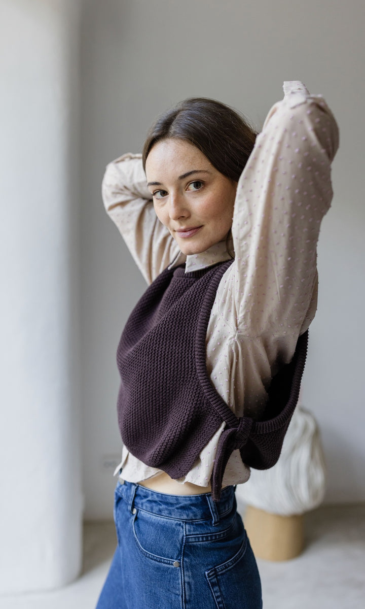 Pullunder mit seitlichem Bindedetail