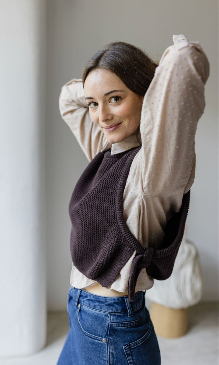 Pullunder mit seitlichem Bindedetail