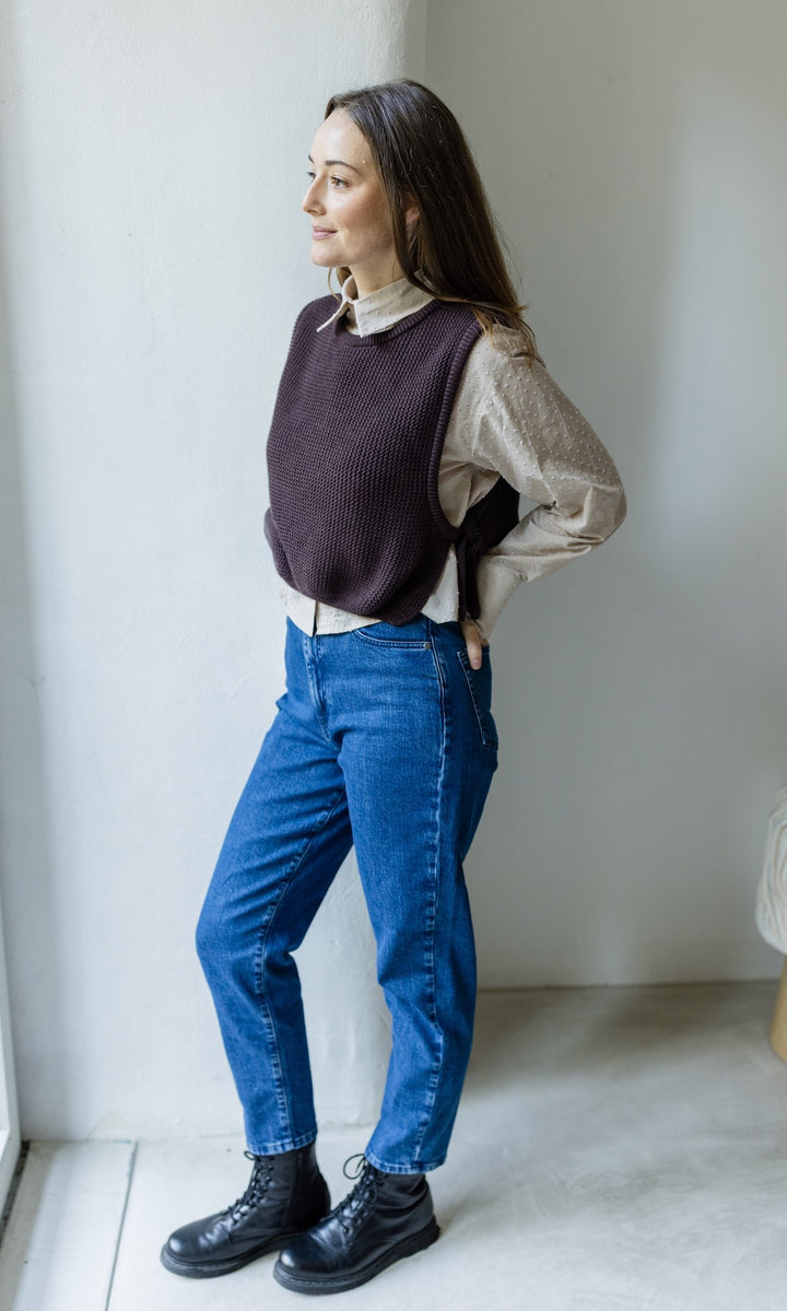 Pullunder mit seitlichem Bindedetail