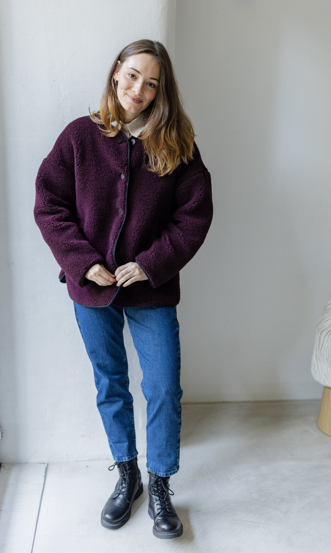 Jeans Mom Fit Dunkelblau