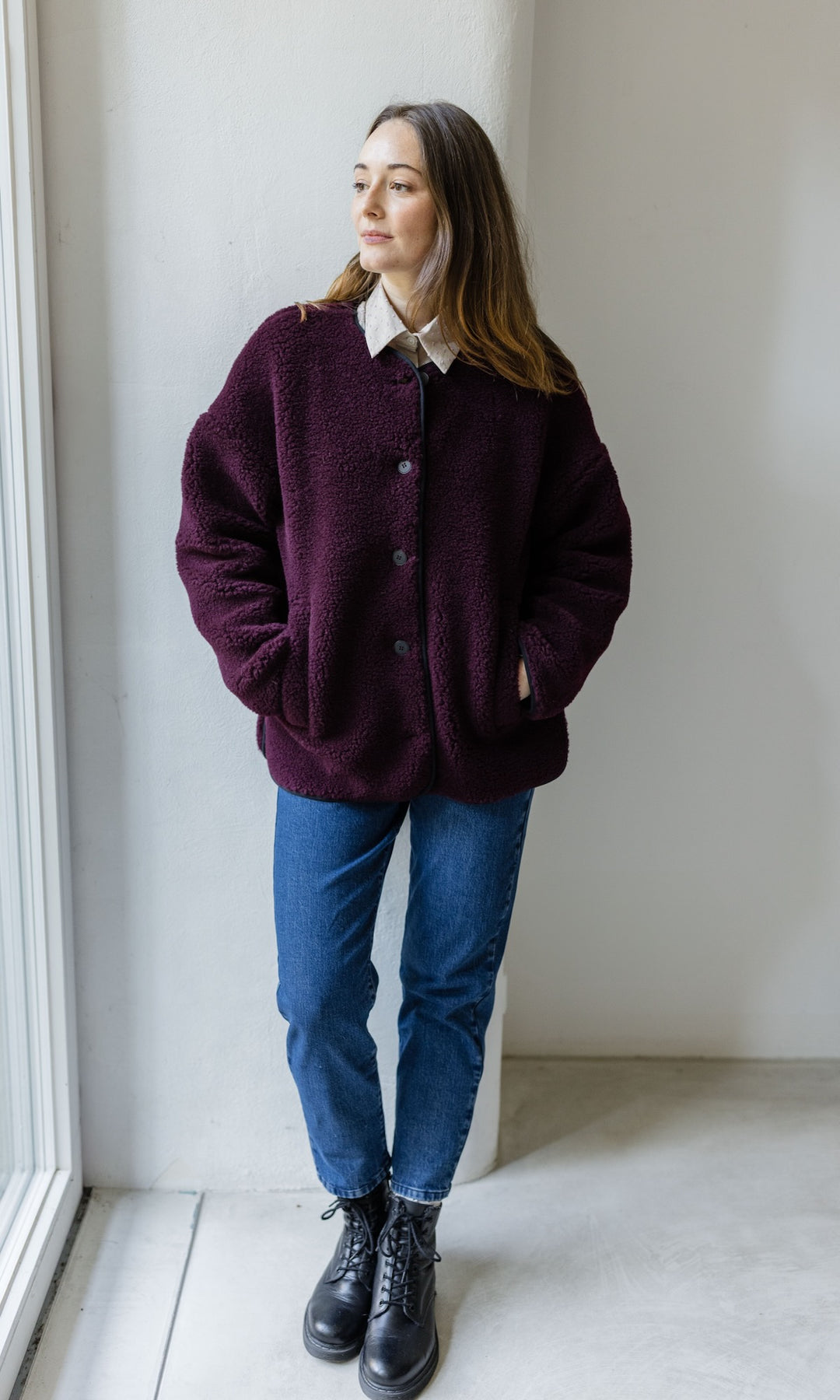 Jeans Mom Fit Dunkelblau