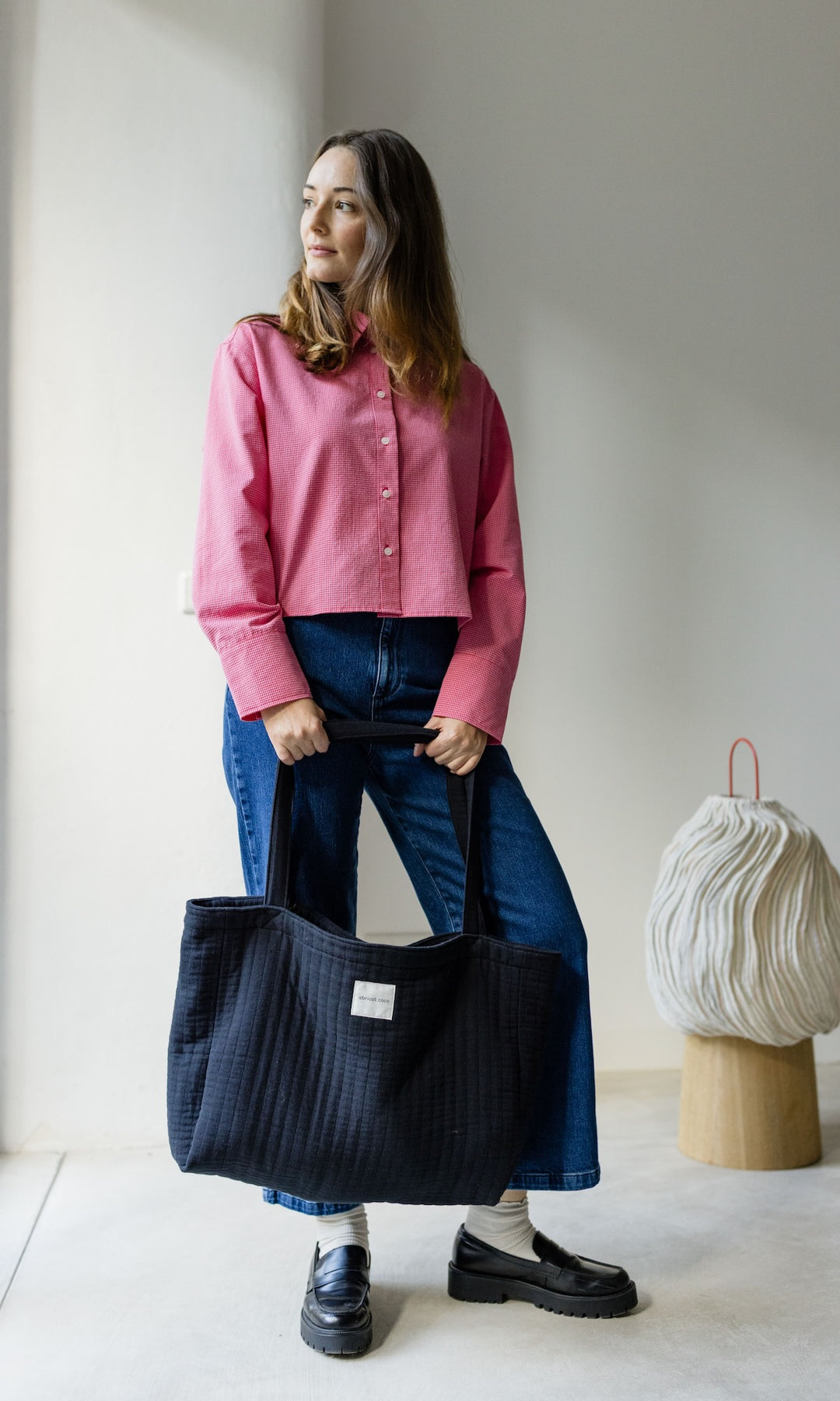 Wendbare Gesteppte Mom Bag Schwarz