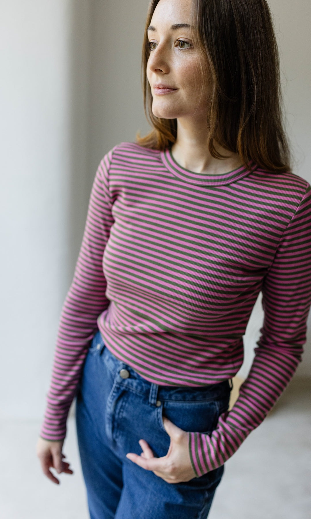 Jeans Mom Fit Dunkelblau