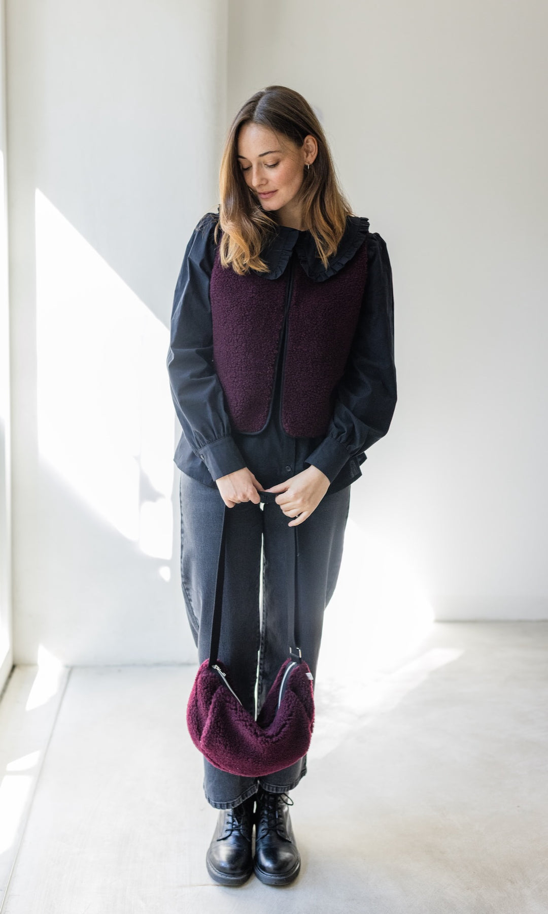 Bluse mit großem Kragen Alice