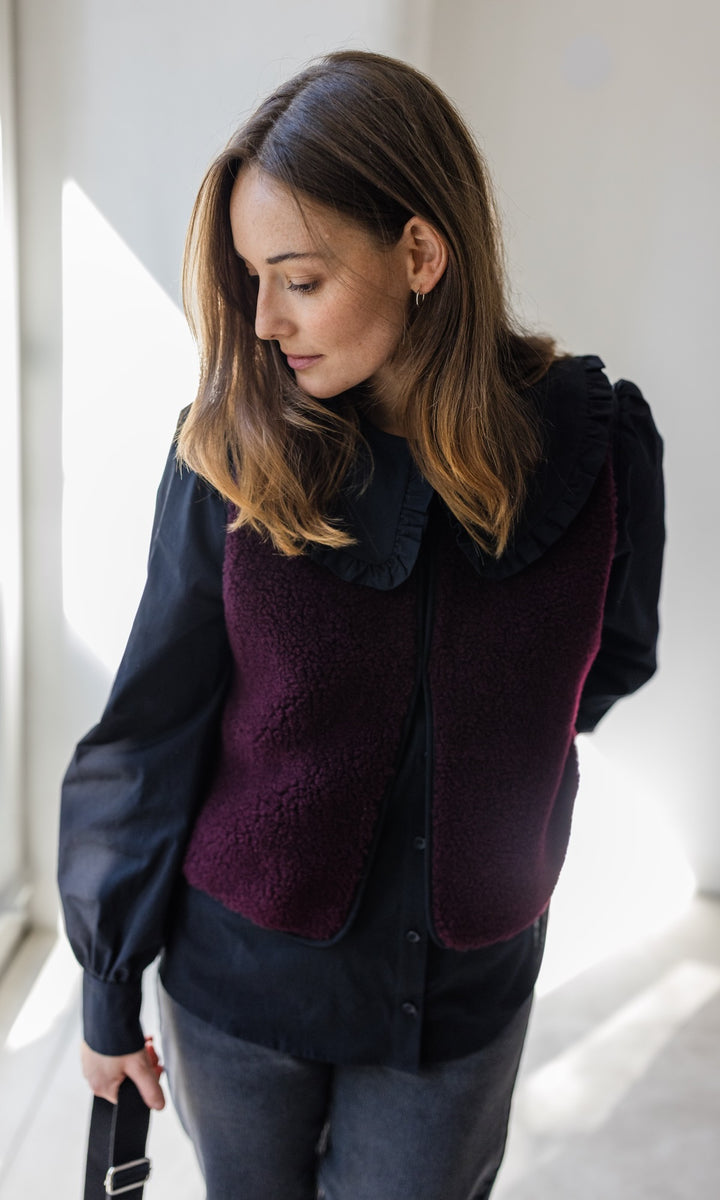 Bluse mit großem Kragen Alice