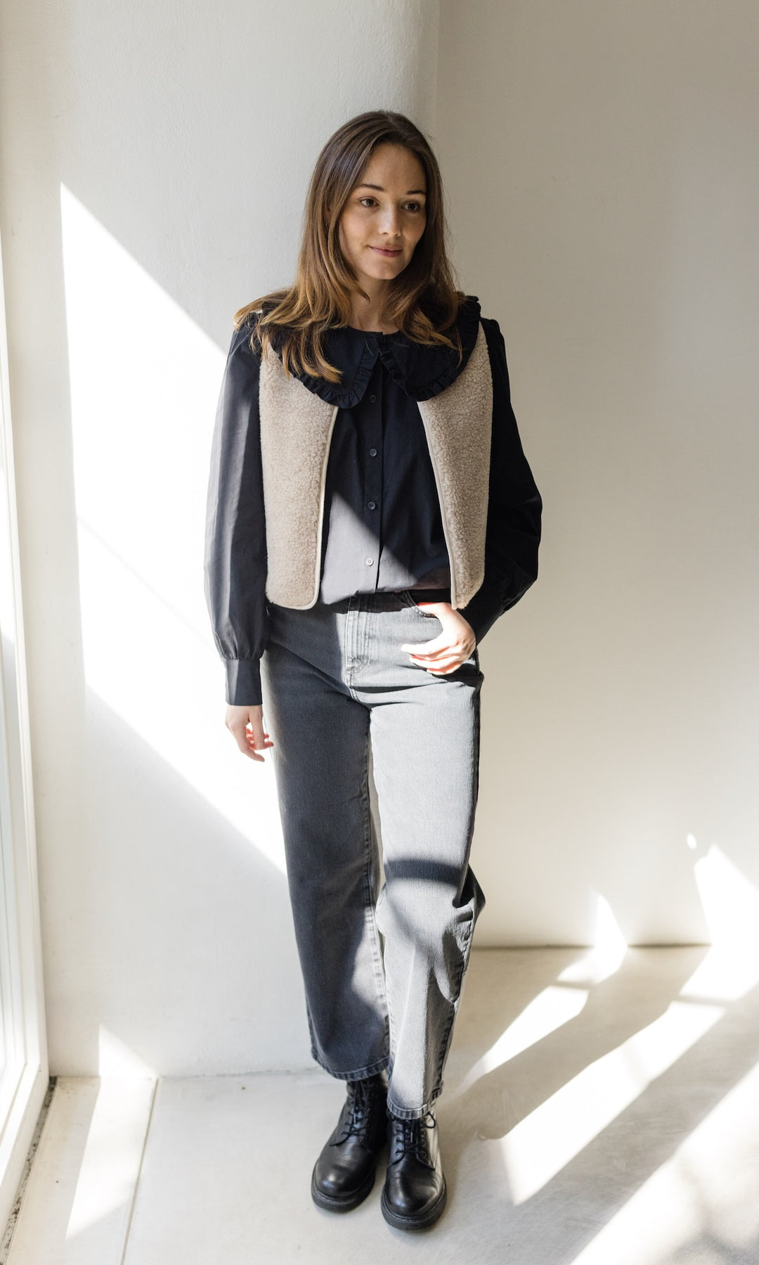 Bluse mit großem Kragen Alice