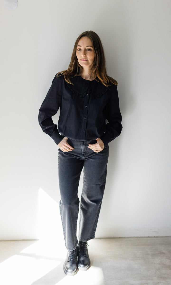 Bluse mit großem Kragen Alice