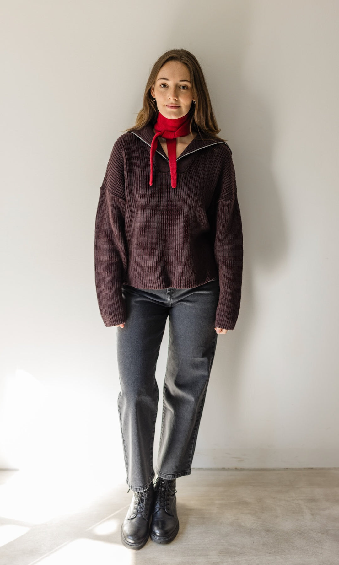 Kleiner Strickschal zum Binden