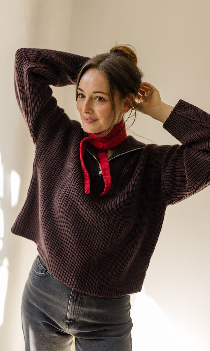 Kleiner Strickschal zum Binden