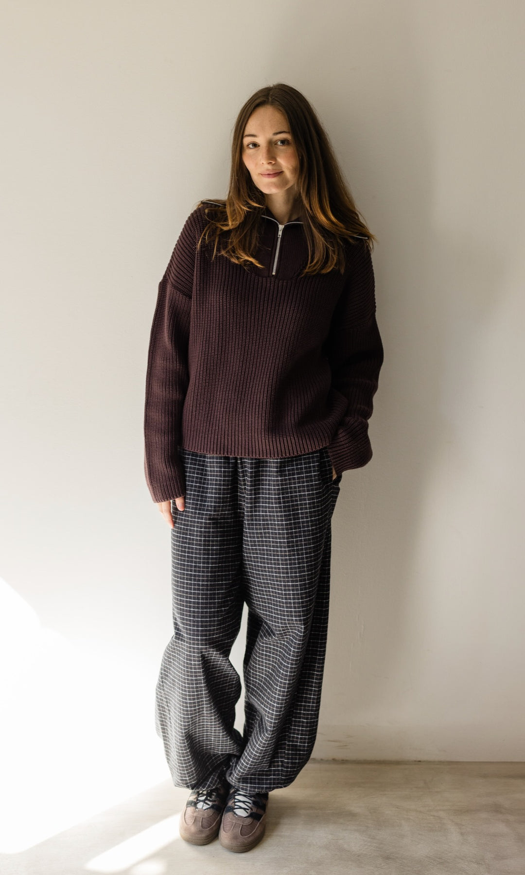 Gerippter Pullover MIO mit Zipper