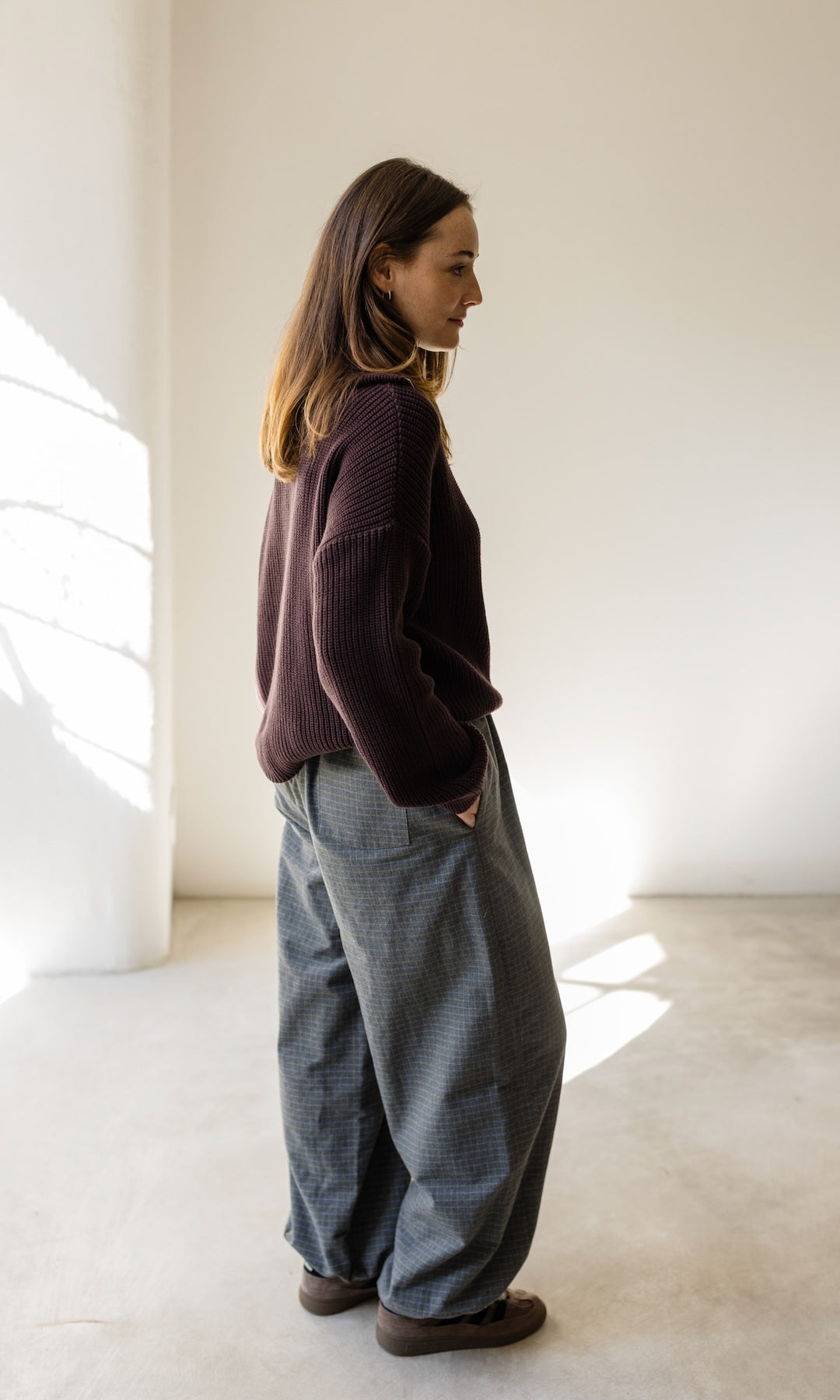 Gerippter Pullover MIO mit Zipper