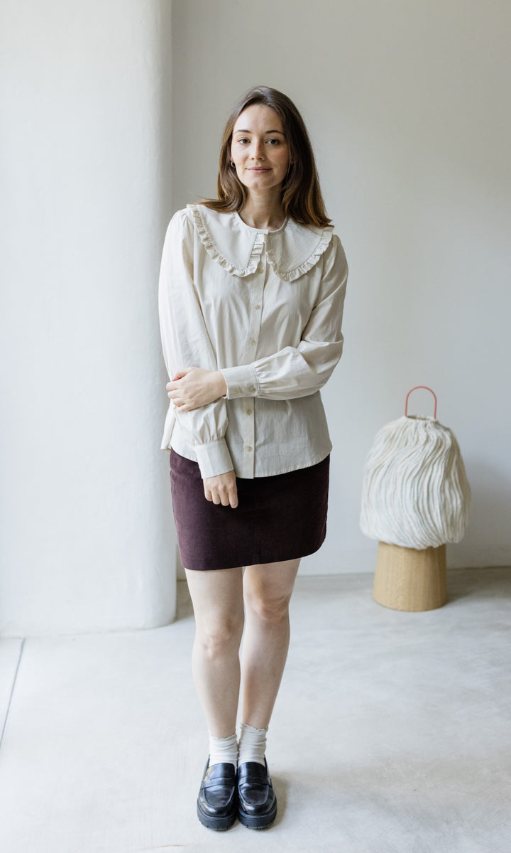 Bluse mit großem Kragen Alice