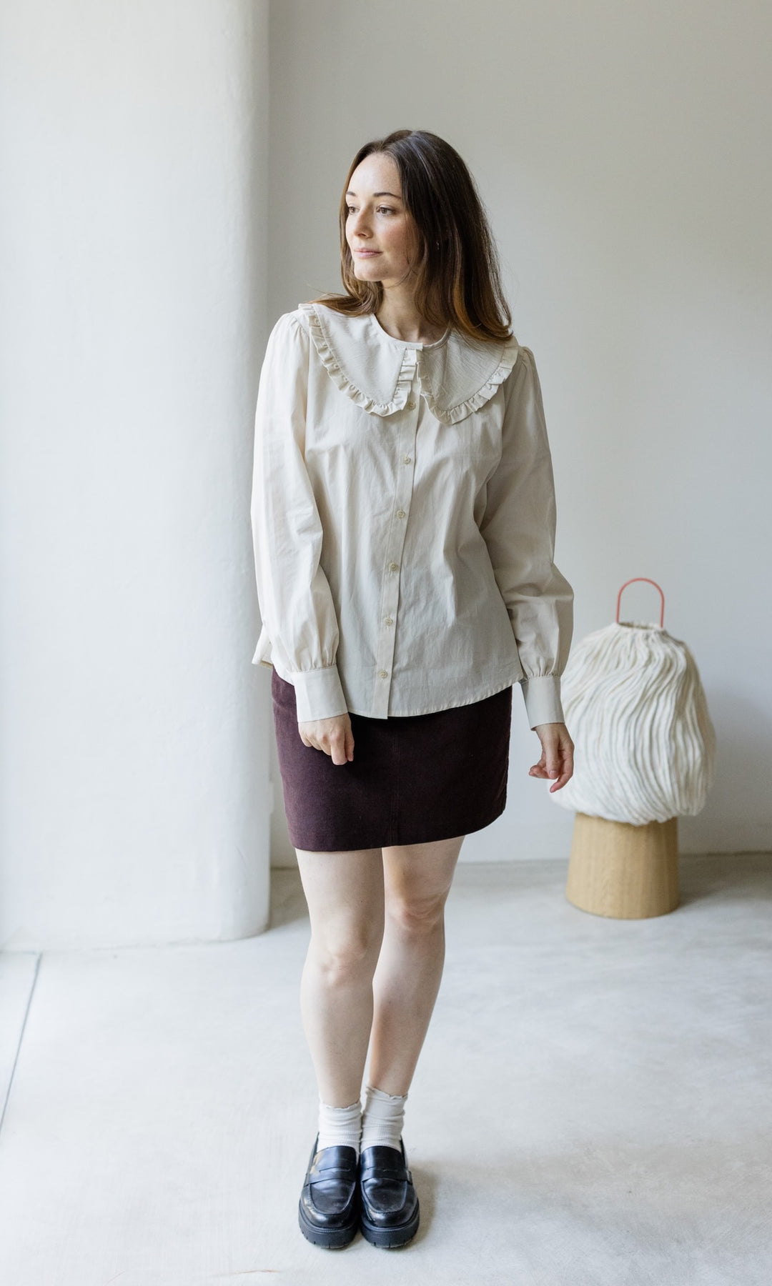 Bluse mit großem Kragen Alice