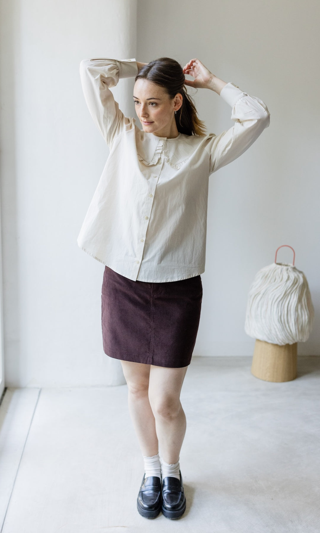 Bluse mit großem Kragen Alice