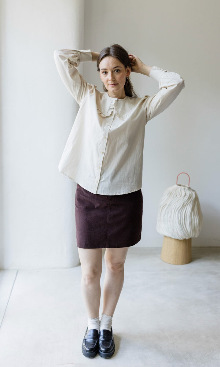 Bluse mit großem Kragen Alice