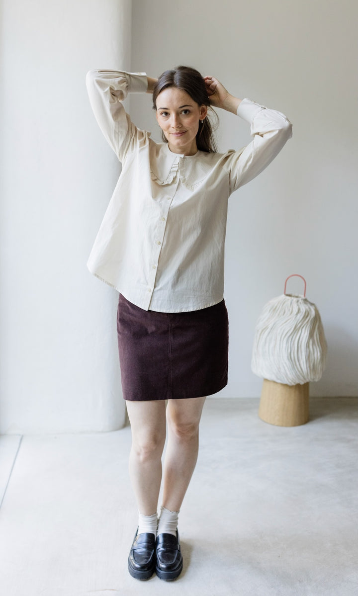 Bluse mit großem Kragen Alice