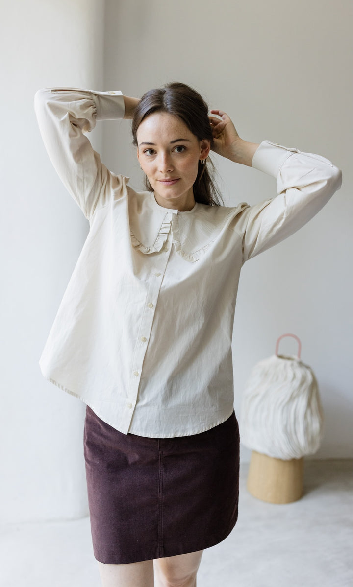 Bluse mit großem Kragen Alice