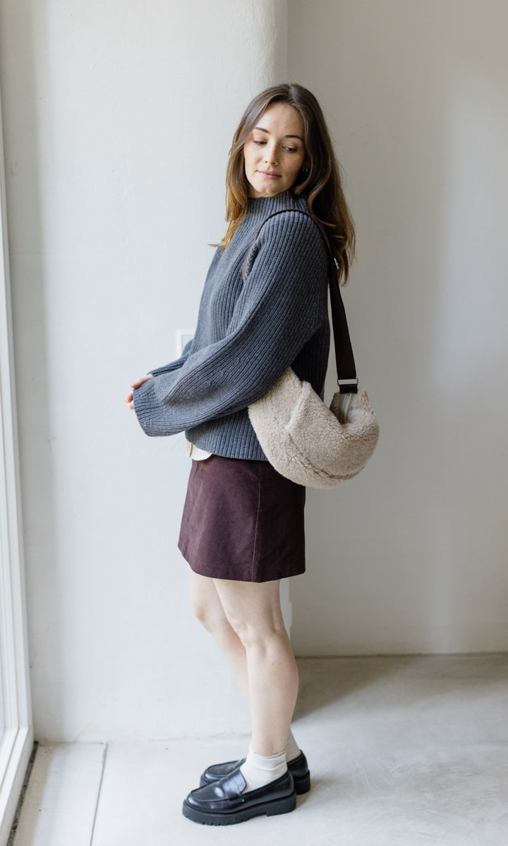 Oversized Jumper (Merinowolle-Kaschmir) in Grau