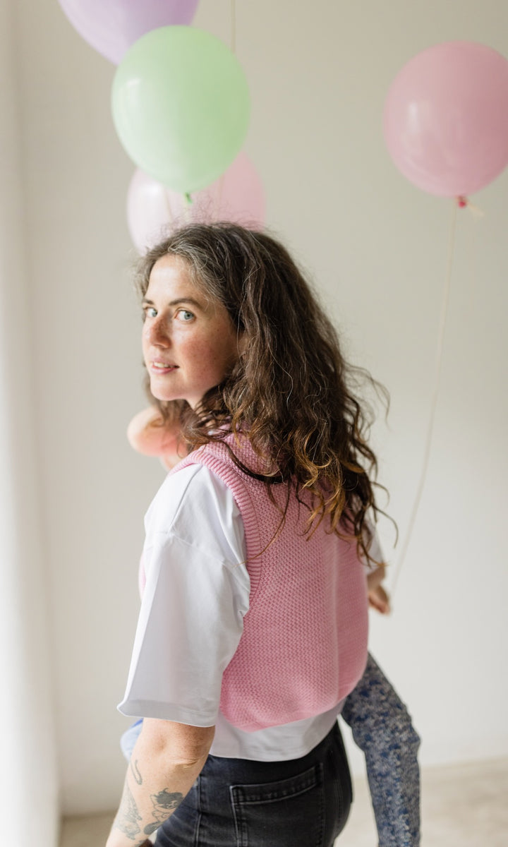 Pullunder mit seitlichem Bindedetail - abricot coco