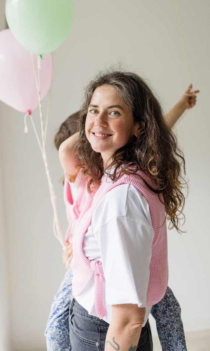 Pullunder mit seitlichem Bindedetail - abricot coco