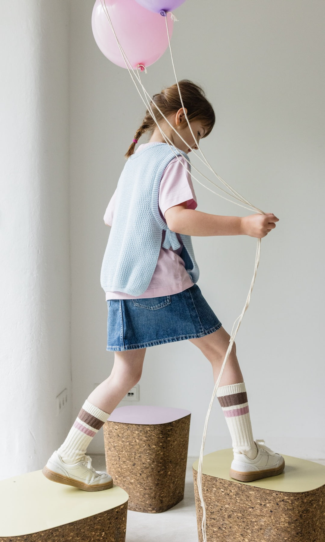 Kinder Pullunder Hellblau - abricot coco