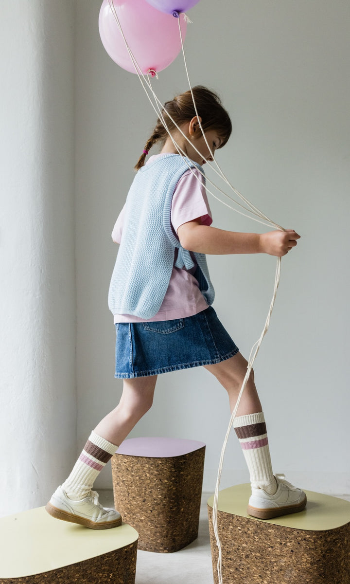 Kinder Pullunder Hellblau - abricot coco