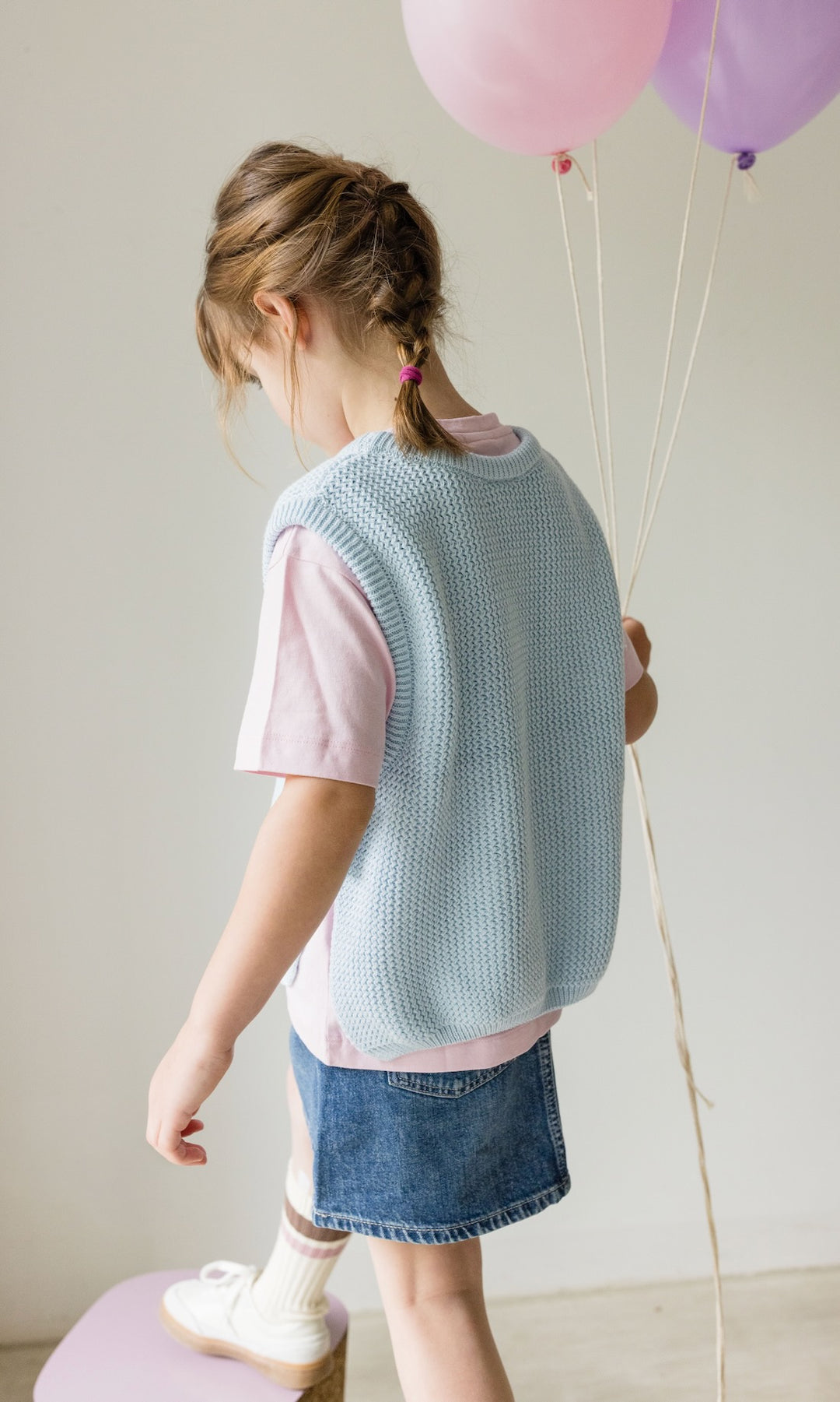 Kinder Pullunder Hellblau - abricot coco