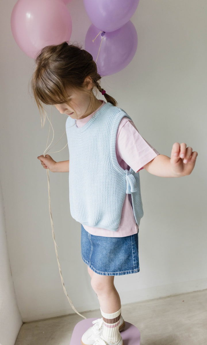 Kinder Pullunder Hellblau - abricot coco