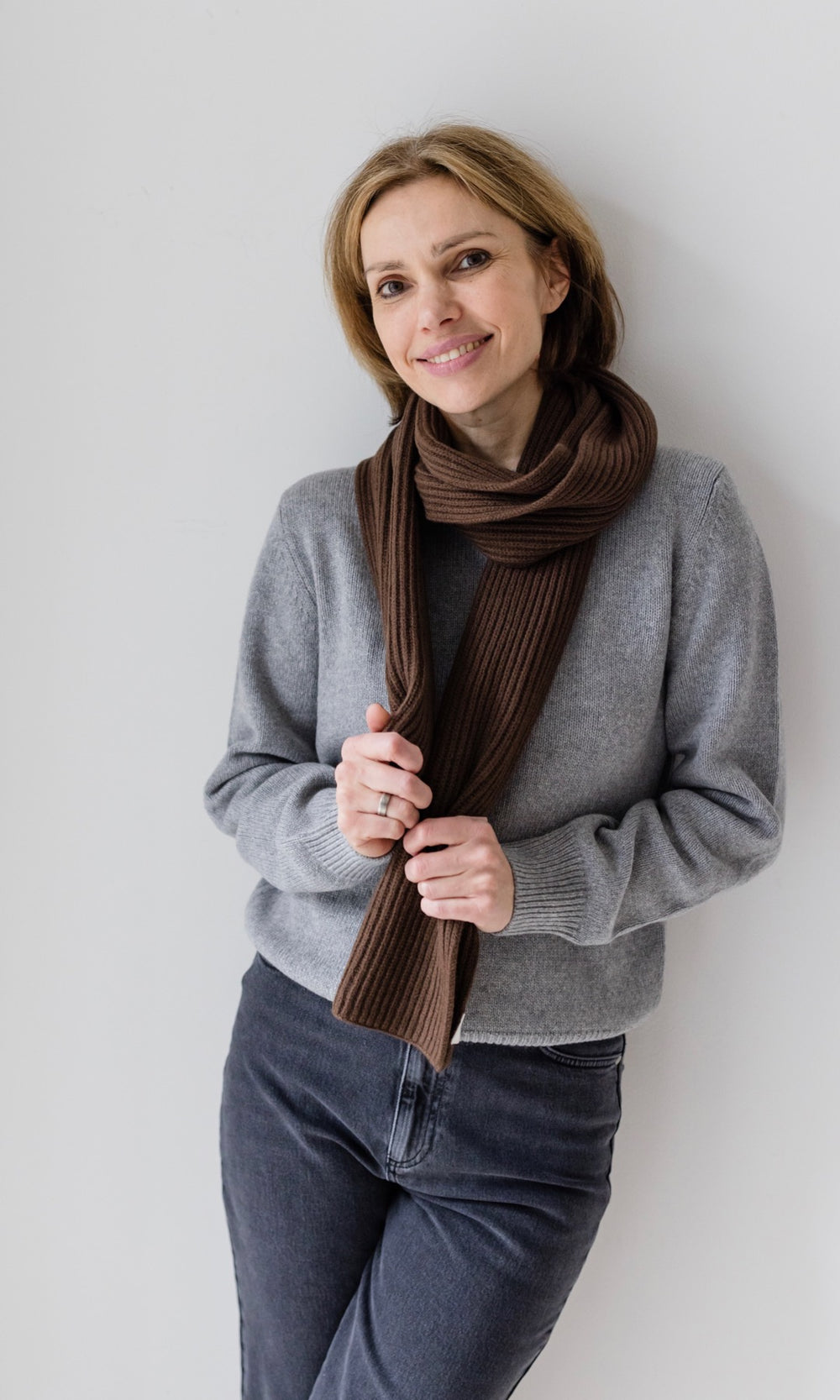 100% Kaschmir Pullover - abricot coco