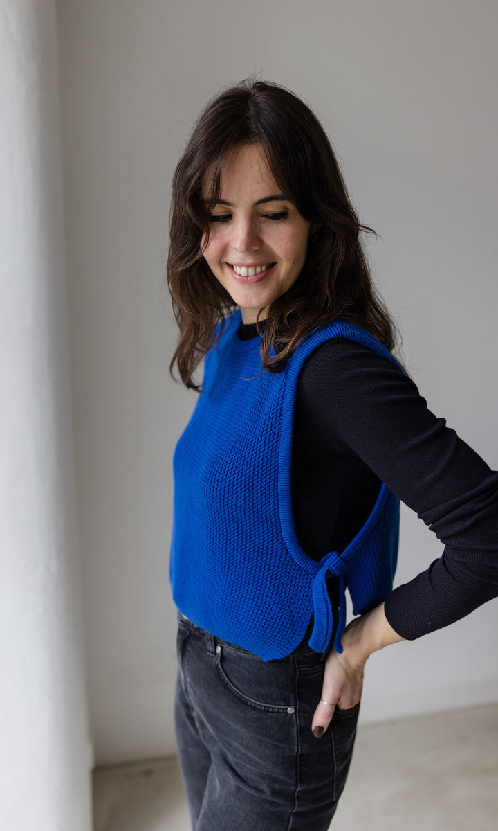 Pullunder x oat ava mit seitlichem Bindedetail - abricot coco