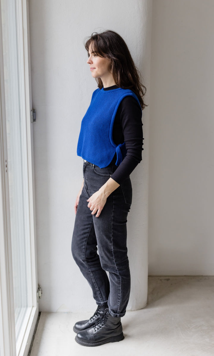 Pullunder x oat ava mit seitlichem Bindedetail - abricot coco