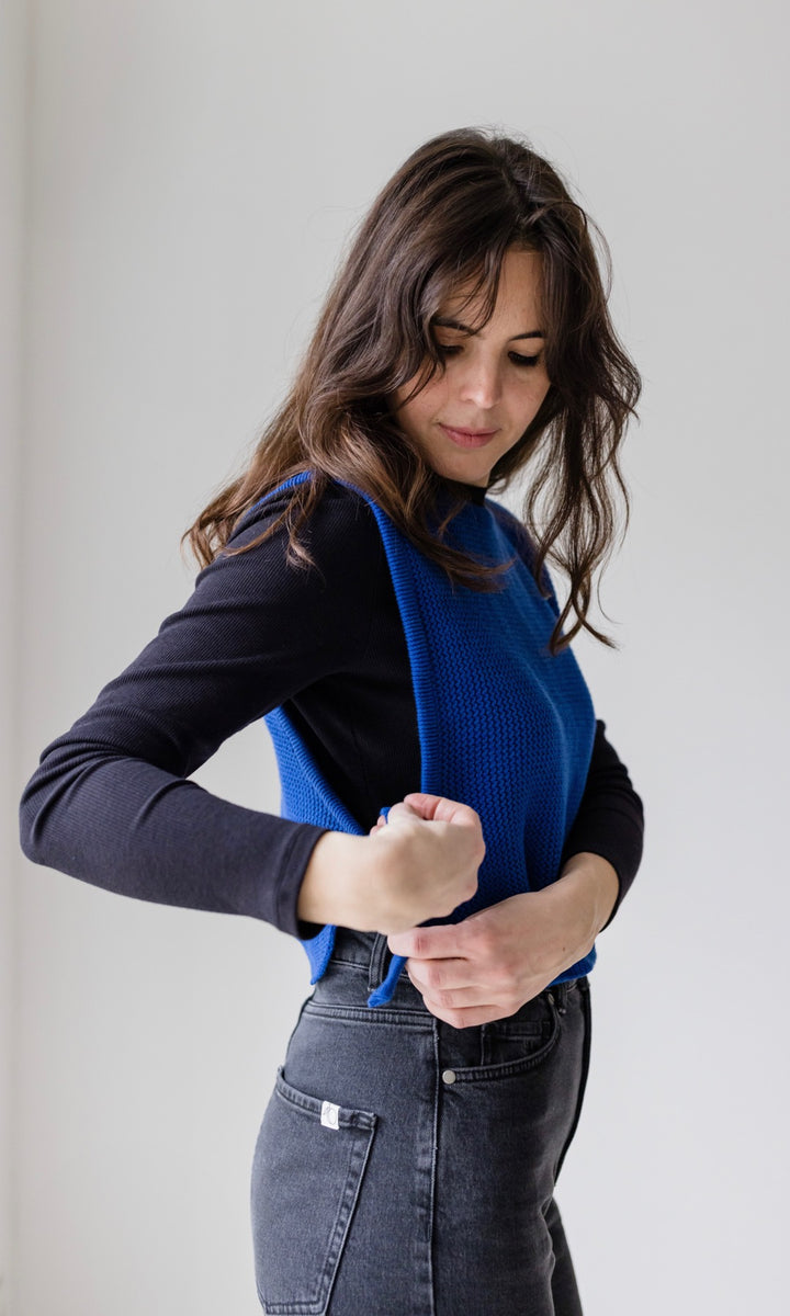 Pullunder x oat ava mit seitlichem Bindedetail - abricot coco